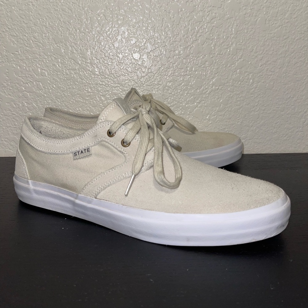 Mens State Cream Skate Shoes Size 10